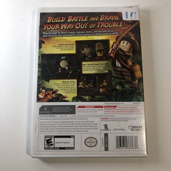 LEGO Indiana Jones: The Original Adventures (Nintendo Wii, 2008) No Manual - Picture 3 of 5